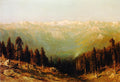 Thomas Hill A View of the Hetch Hetchy Valley with Deer in the Foreground and Mount Conness in the Distance 1884 Fine Art Print