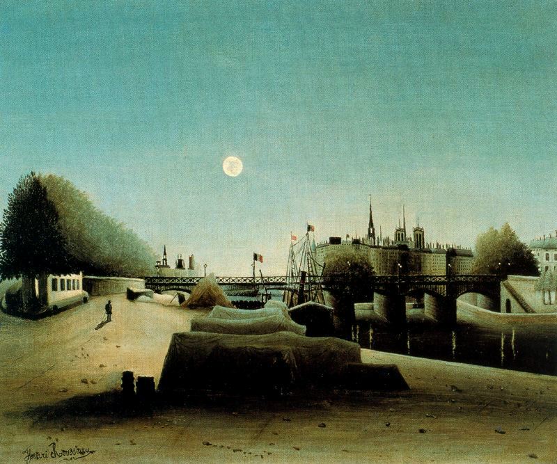 Henri Rousseau A View of the Ile Saint Louis from Port Saint Nicolas Evening 1888 Fine Art Print