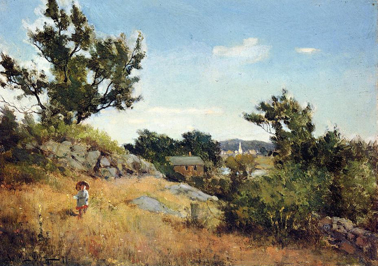 Willard Metcalf A View of the Village 1890 Fine Art Print