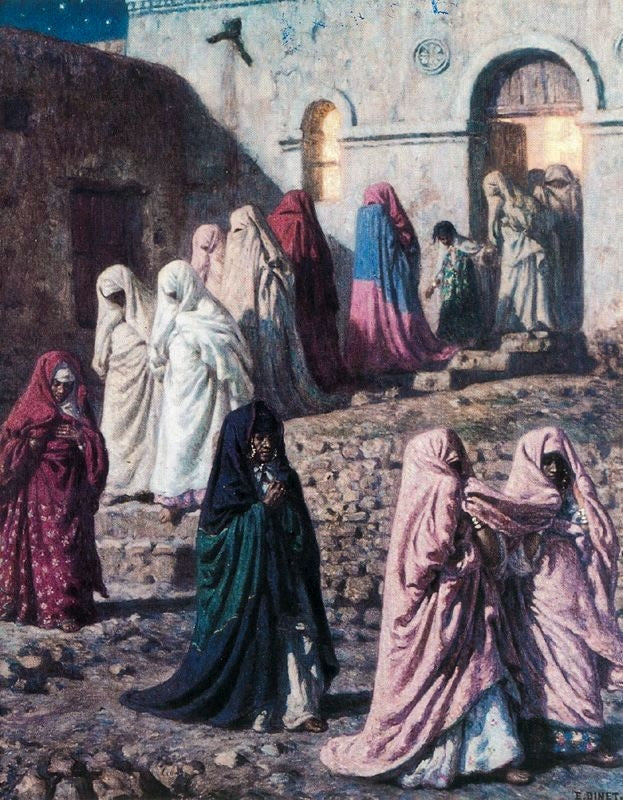Nasreddine Dinet A village 1900 Fine Art Print