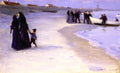 Peder Severin Kroyer A White Boat at the Shoreline, Late Summer Evening 1895 Fine Art Print