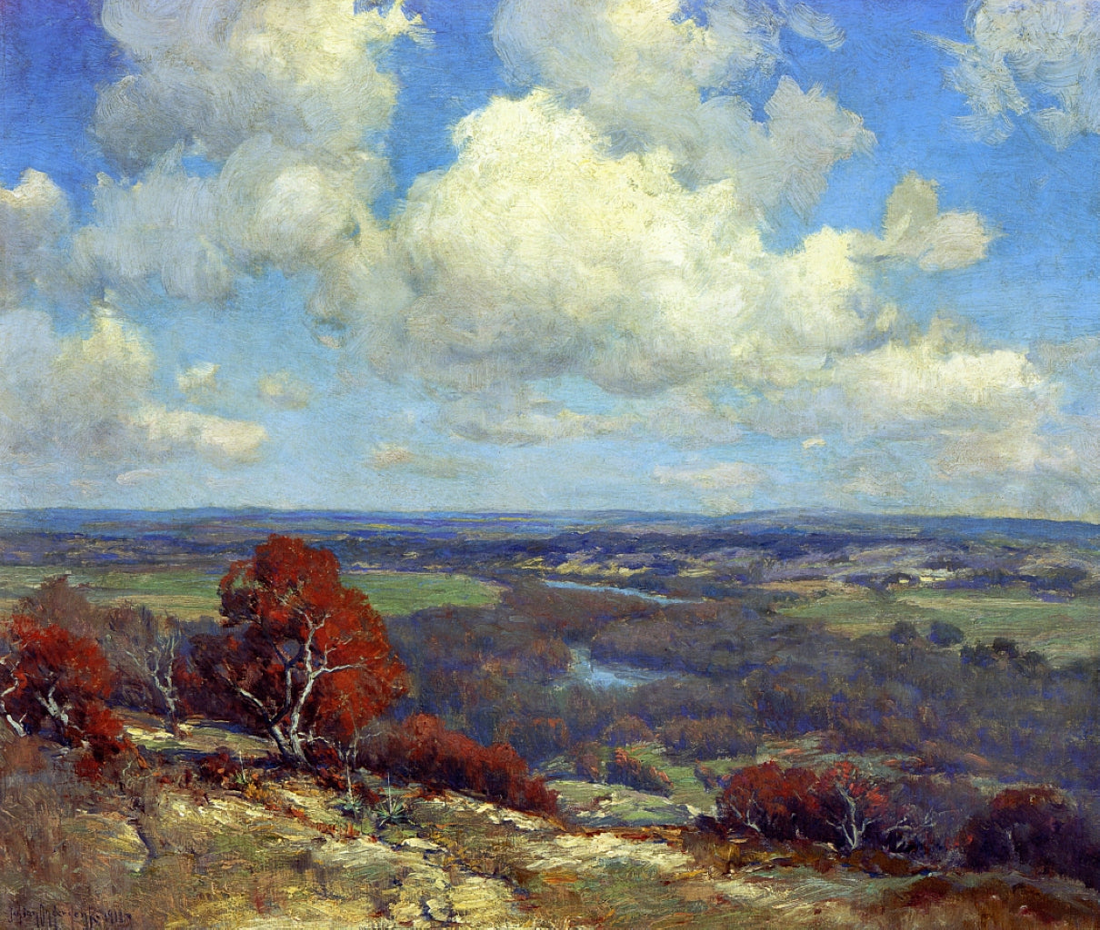 Robert Julian Onderdonk A Winter Morning on the Guadalupe River 1911 Fine Art Print