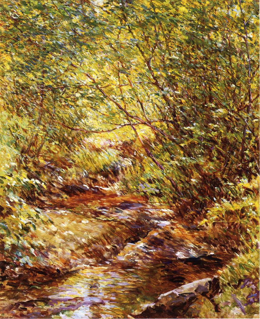 Robert Lewis Reid A Woodland Stream 1910 Fine Art Print