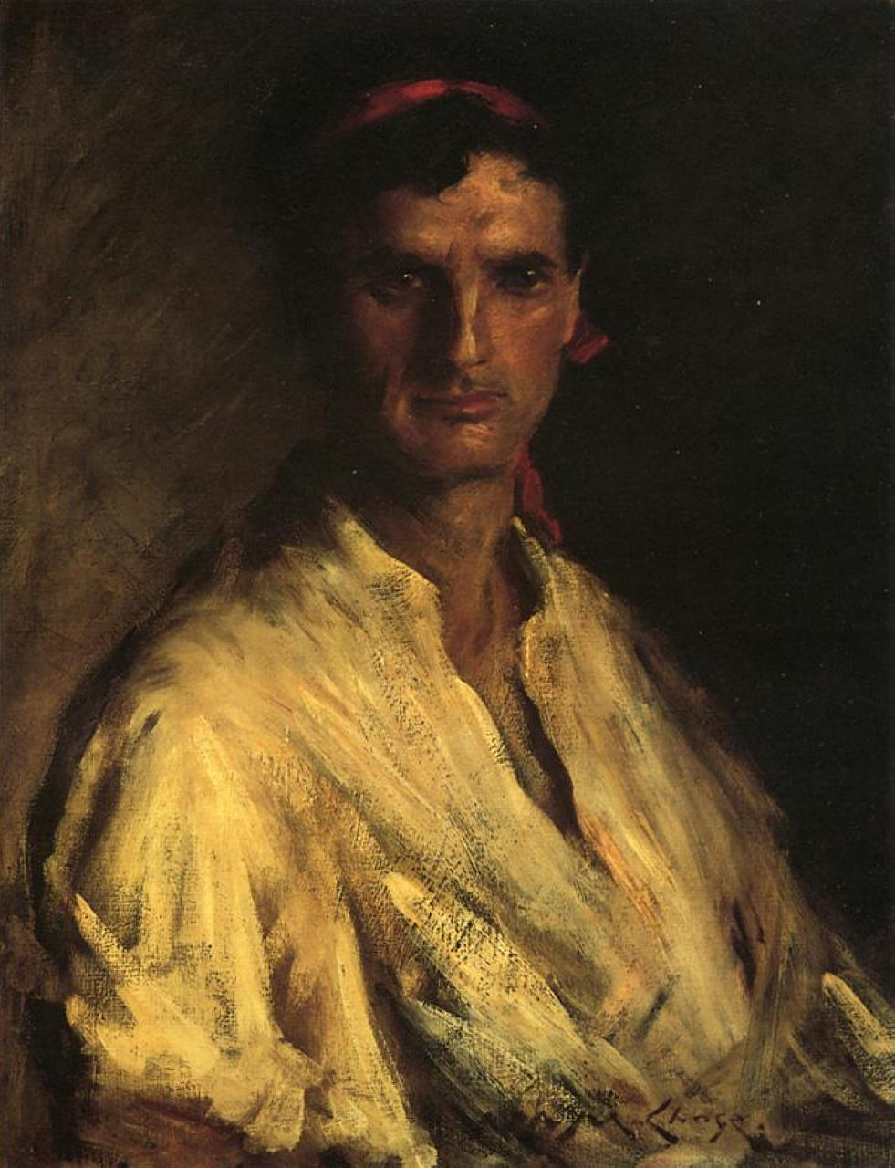 William Merritt Chase A Young Roman 1916  Fine Art Print