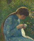 Henri Martin A Young Woman Sewing 1900 Fine Art Print