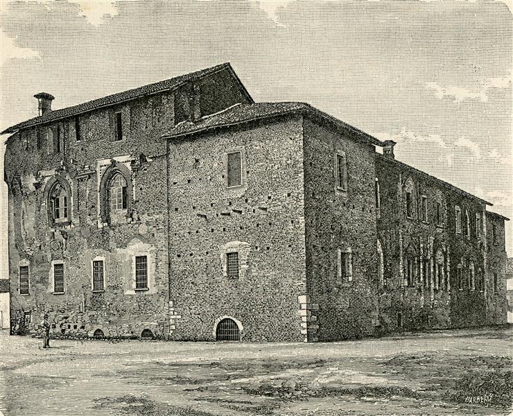Giuseppe Barberis Abbiategrasso: remains of the ancient castle 1894 Fine Art Print