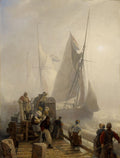 Andreas Achenbach Ships coming in, Hollandse Kust 1900 Fine Art Print