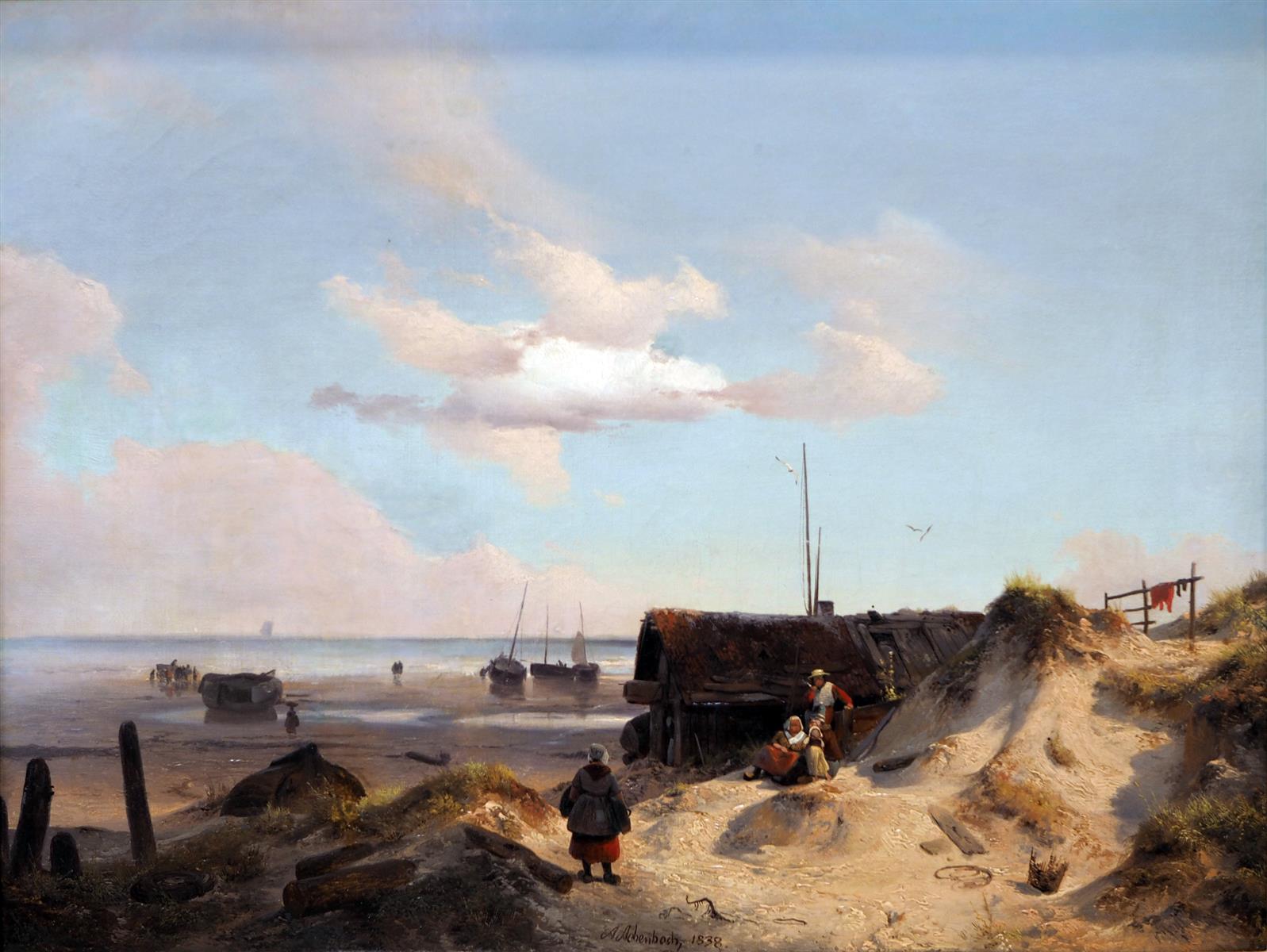 Andreas Achenbach Fisherman's Cottage in The Dunes 1838 Fine Art Print