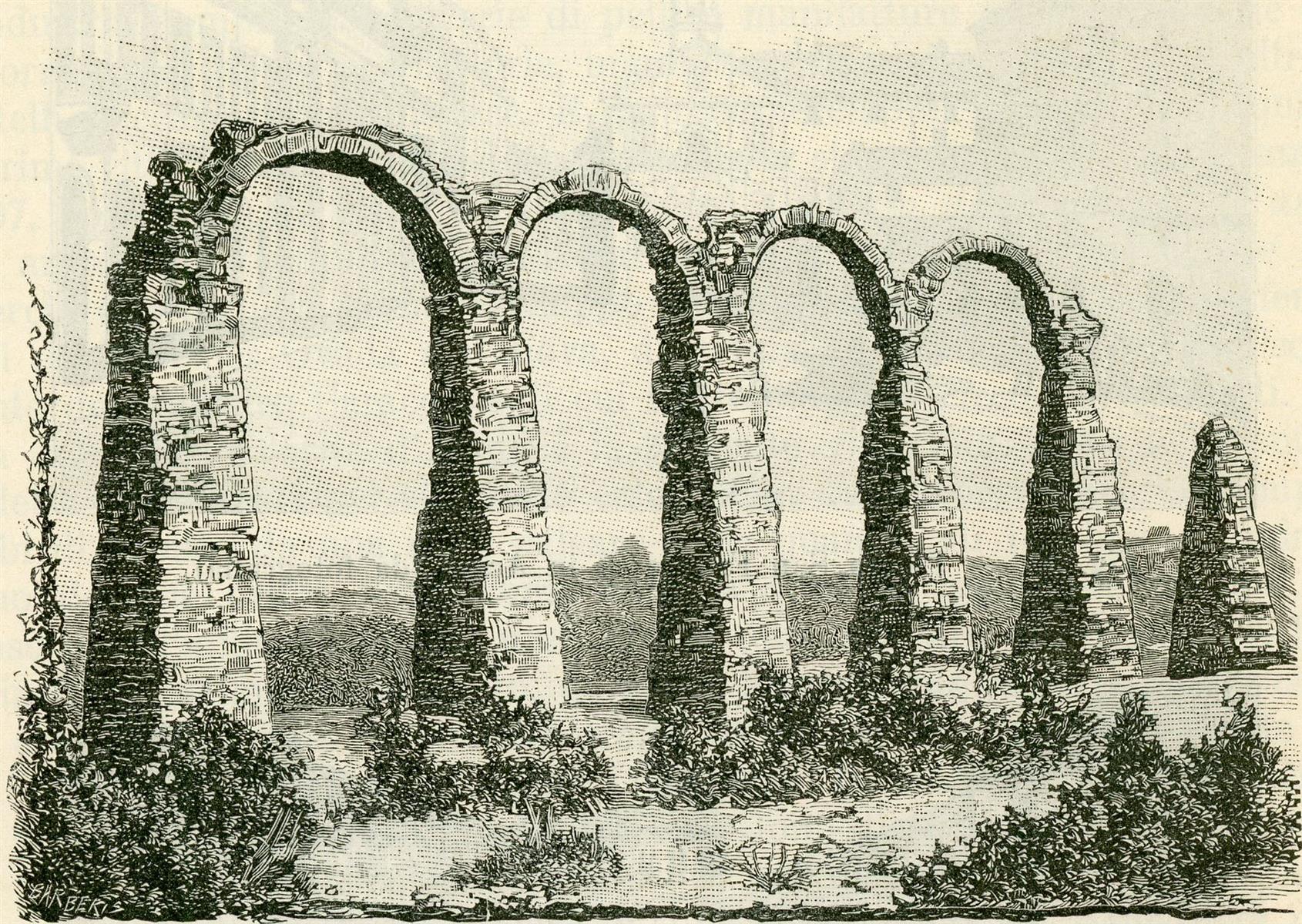 Giuseppe Barberis Roman aqueduct on the Bormida in Acqui 1890 Fine Art Print