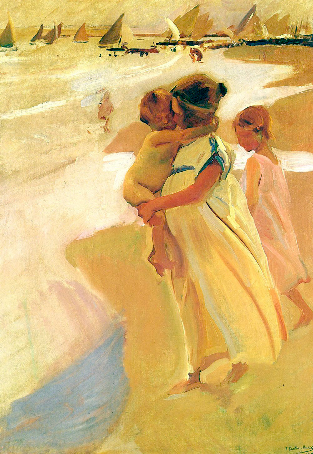 Joaquín Sorolla After bathing, Valencia 1908 Fine Art Print