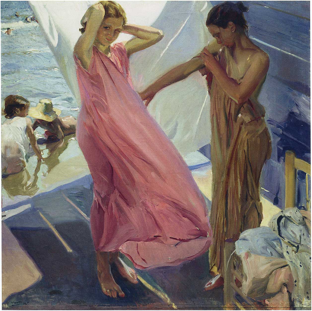 Joaquín Sorolla After the Bath, Valencia 1916 Fine Art Print