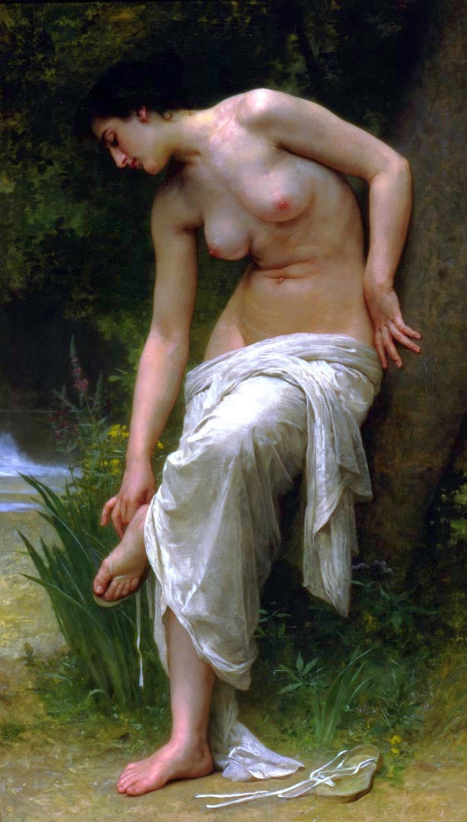 William-Adolphe Bouguereau After the Bath 1894 Fine Art Print