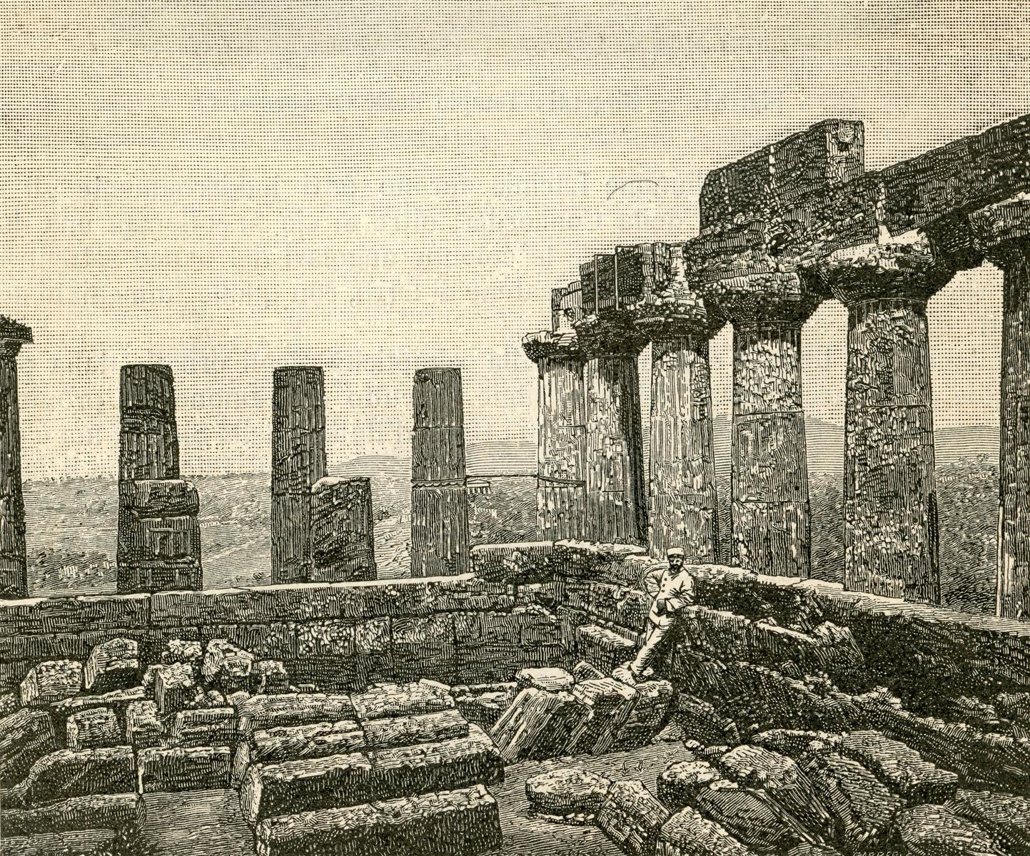 Giuseppe Barberis Tempio Di Giunone Lacinia 1893 Fine Art Print