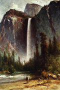 Thomas Hill Ahwahneechee - Piute Indian at Bridal Veil Falls, Yosemite 1907 Fine Art Print