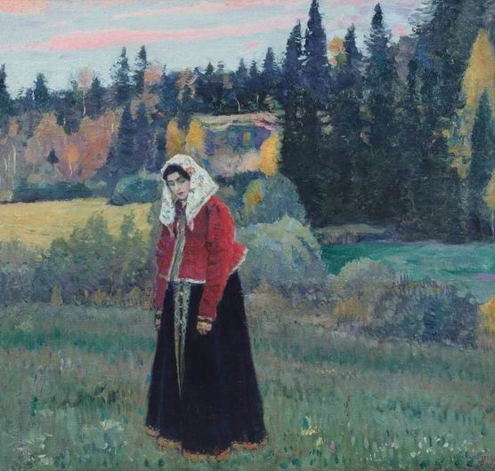 Mikhail Nesterov Alenushka 1925 Fine Art Print