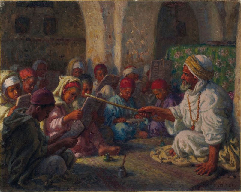 Nasreddine Dinet The Koranic school 1910 Fine Art Print