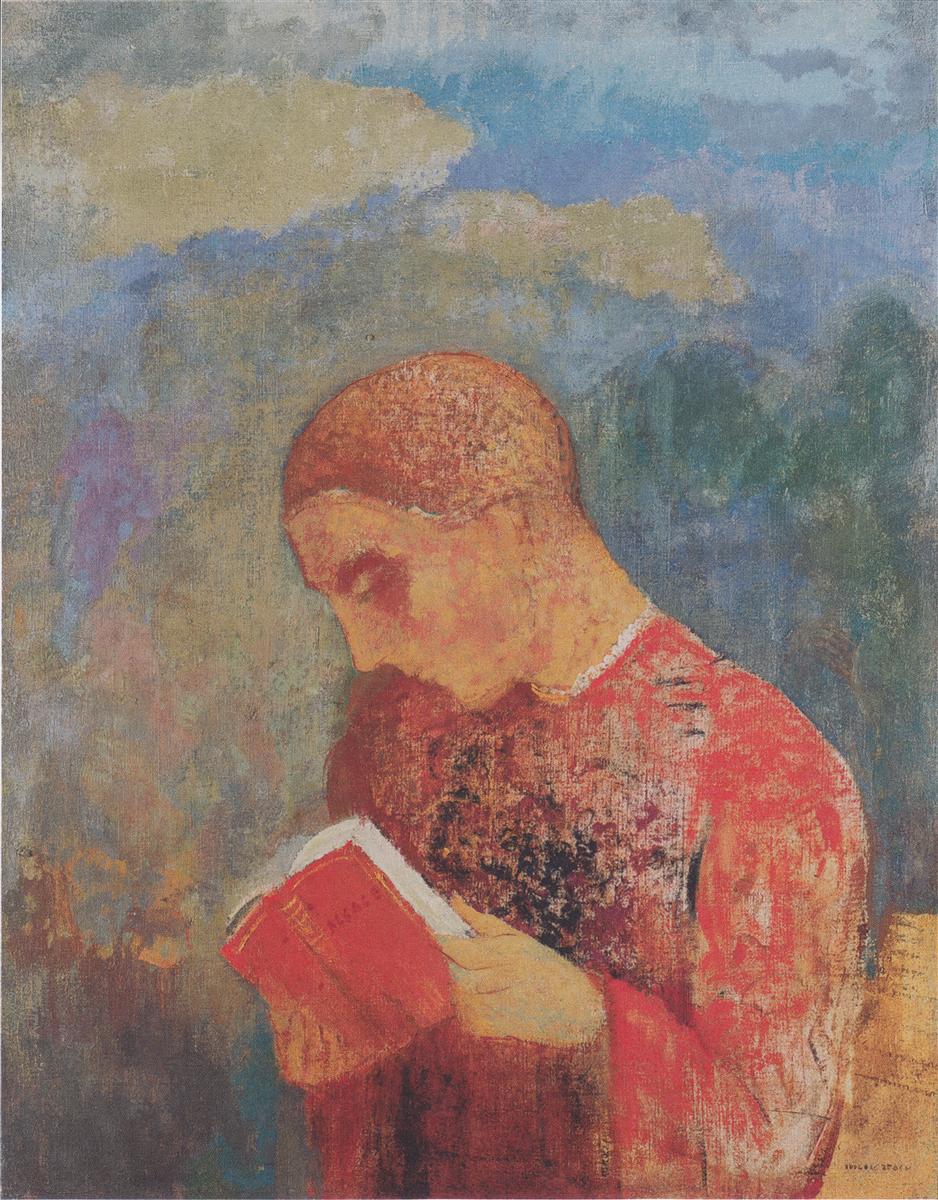 Odilon Redon Alsace or Reading Monk 1970 Fine Art Print