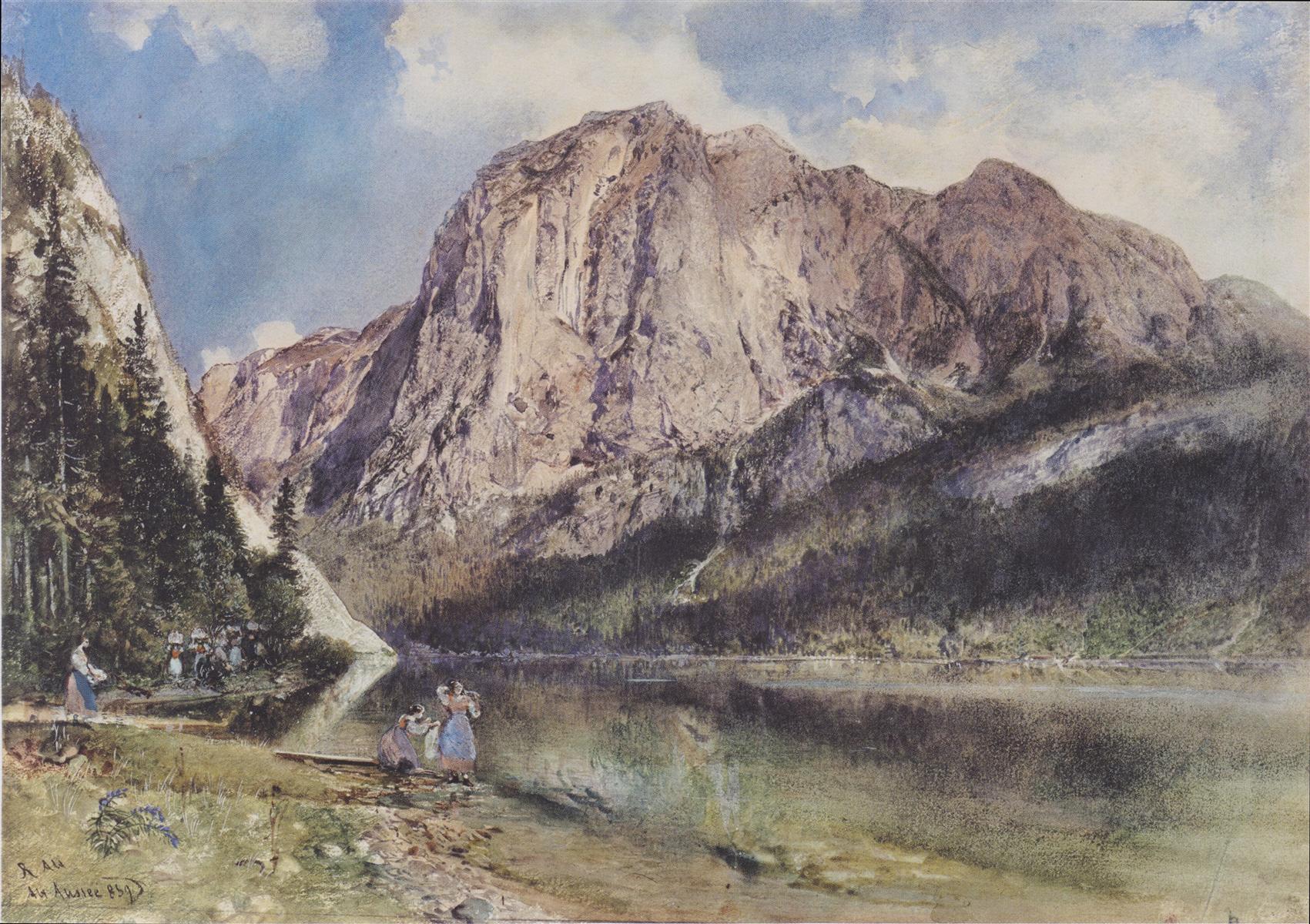 Rudolf von Alt Altausseersee with Trisselwand 1839 Fine Art Print