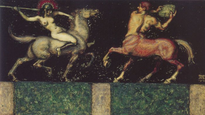 Franz Stuck Amazon and Centaur 1912 Fine Art Print