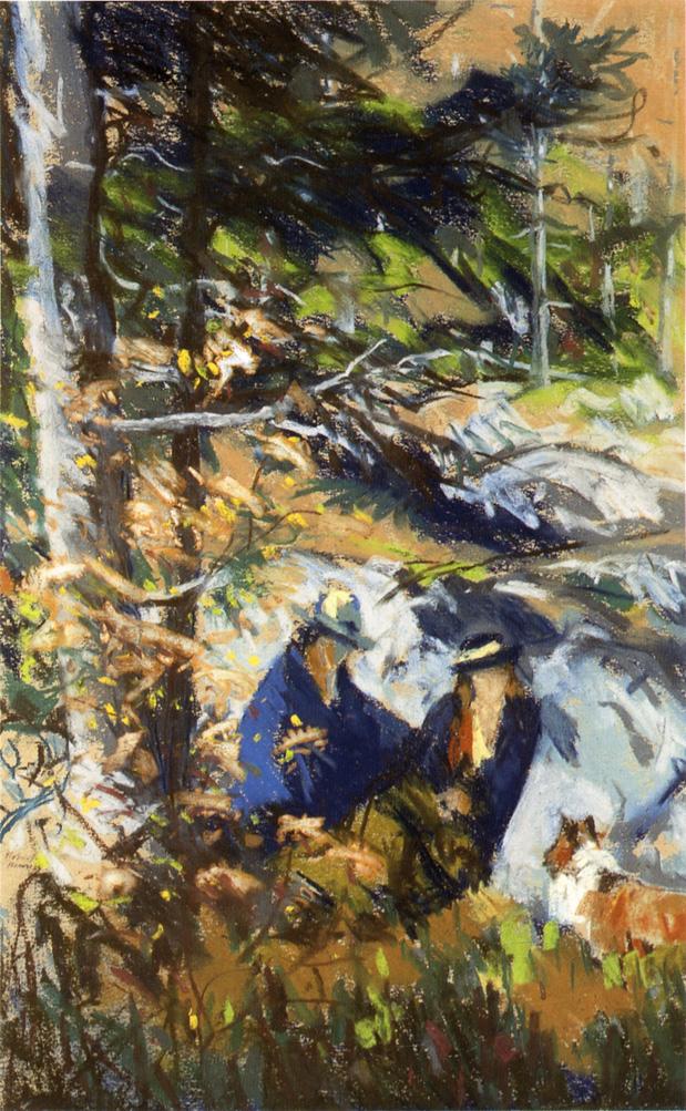 Robert Henri Among the Rocks, Monhegan Island, Maine 1918 Fine Art Print