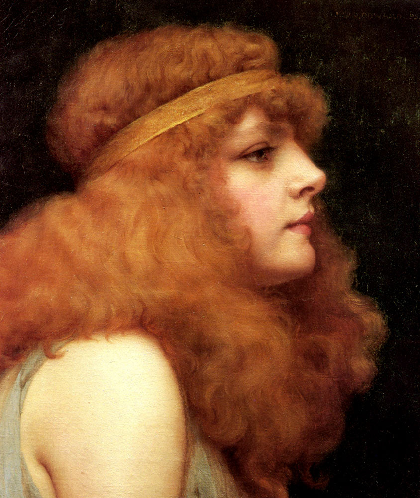 John William Godward An Auburn Beauty 1895 Fine Art Print