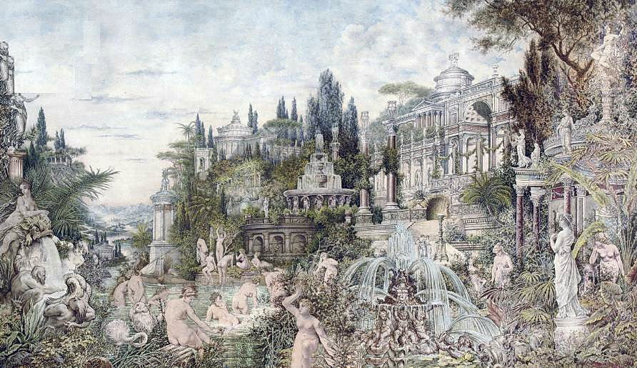 Wilhelm Kotarbinski An Enchanted Garden 1882 Fine Art Print
