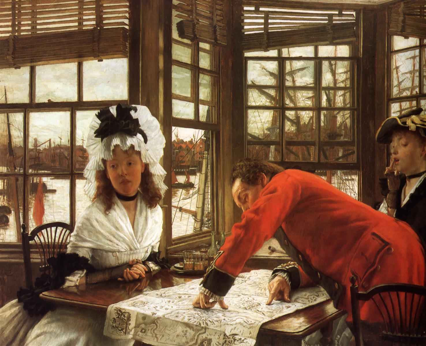 James Tissot An Interesting Story 1872 Fine Art Print