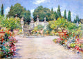 William Merritt Chase An Italian Garden 1909 Fine Art Print