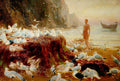 Briton Riviere An Old World Wanderer 1887 Fine Art Print
