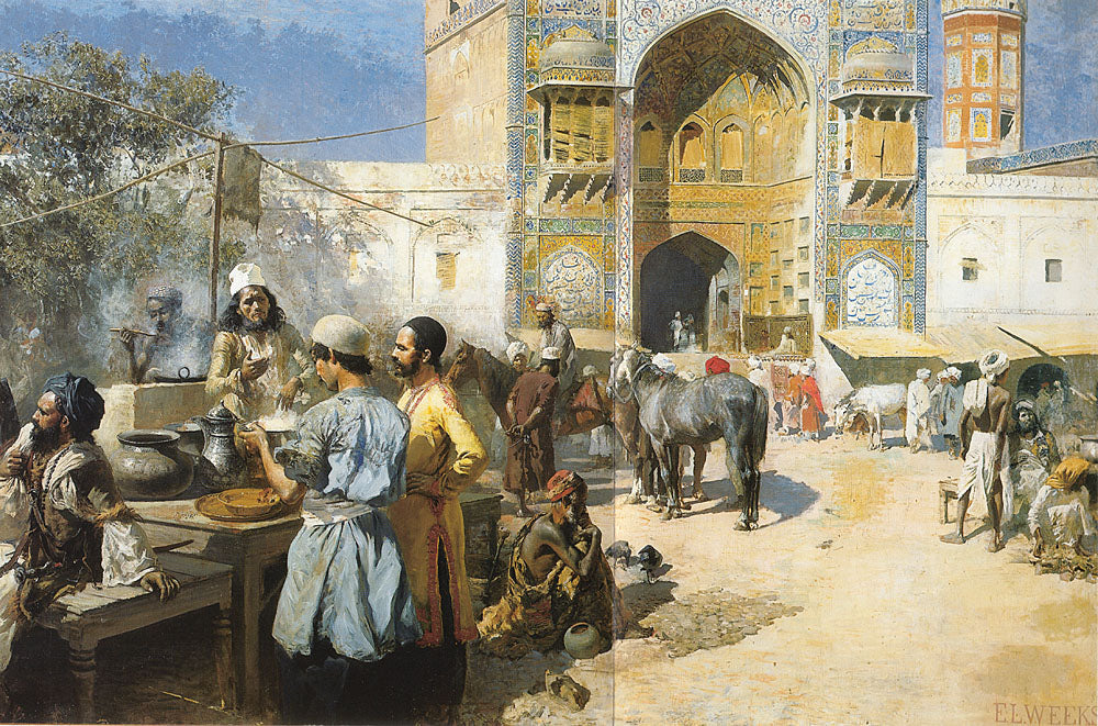 Rudolf Ernst An Open-air Restaurant Lahore 1889 Fine Art Print
