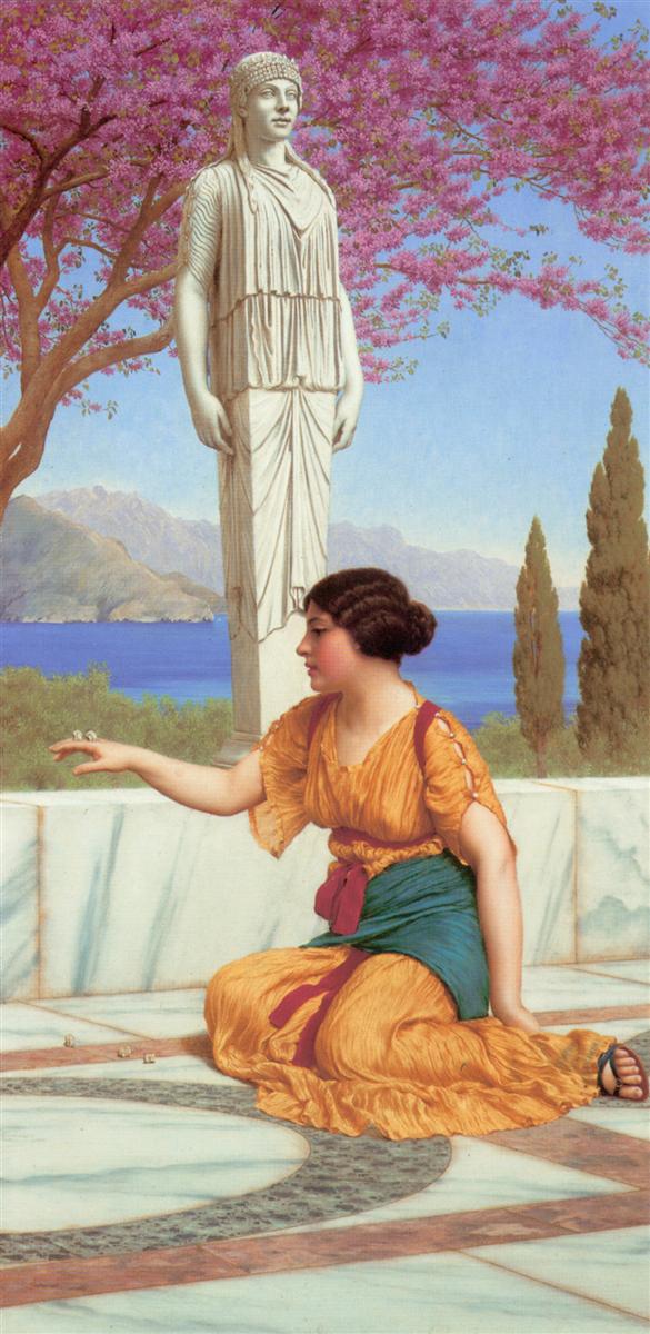 John William Godward Ancient Pastimes 1916 Fine Art Print