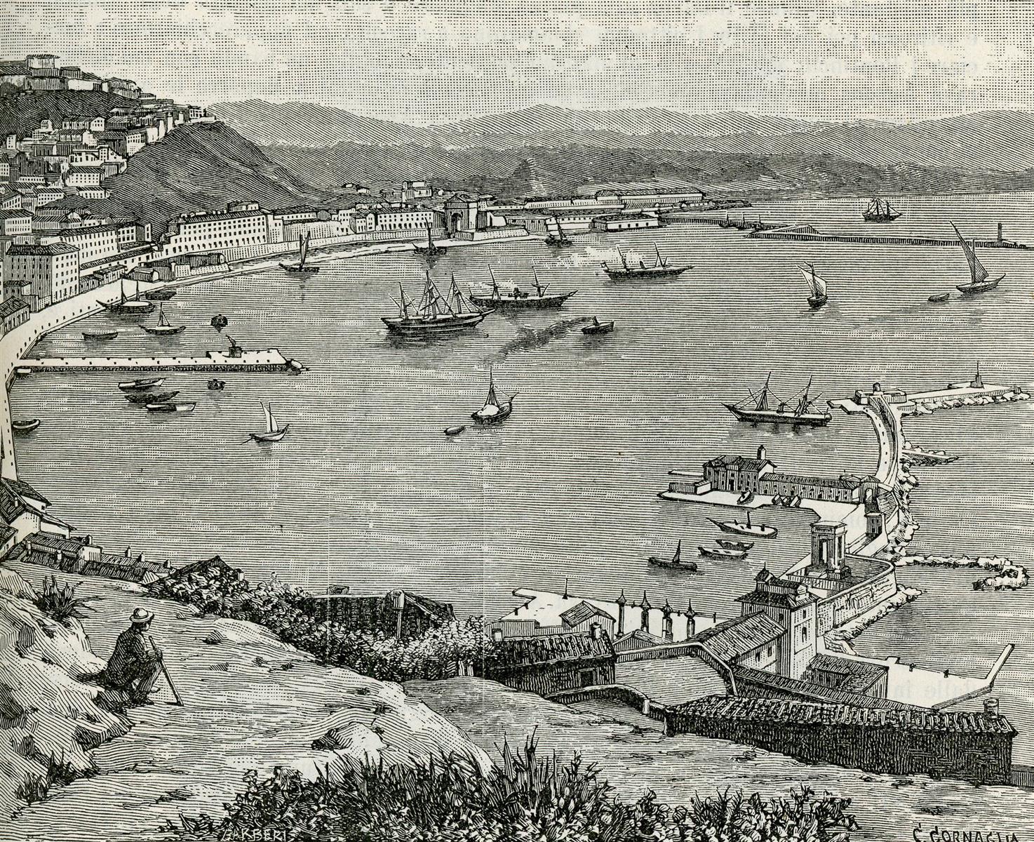 Giuseppe Barberis Veduta Del Porto 1898 Fine Art Print