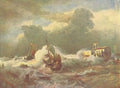 Andreas Achenbach Lighthouse at Ostend 1887 Fine Art Print