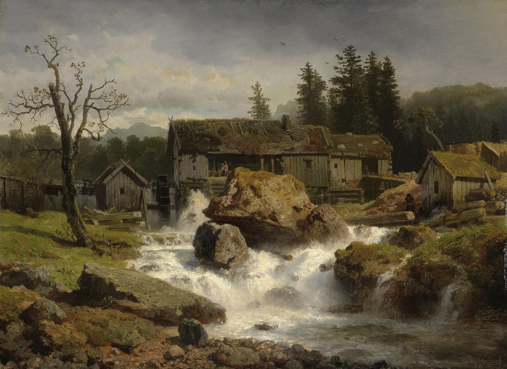 Andreas Achenbach The Mill 1852 Fine Art Print