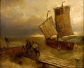 Andreas Achenbach Landing Of The Fishing Boats 1889 Fine Art Print
