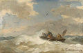 Andreas Achenbach On a Stormy Sea 1898 Fine Art Print