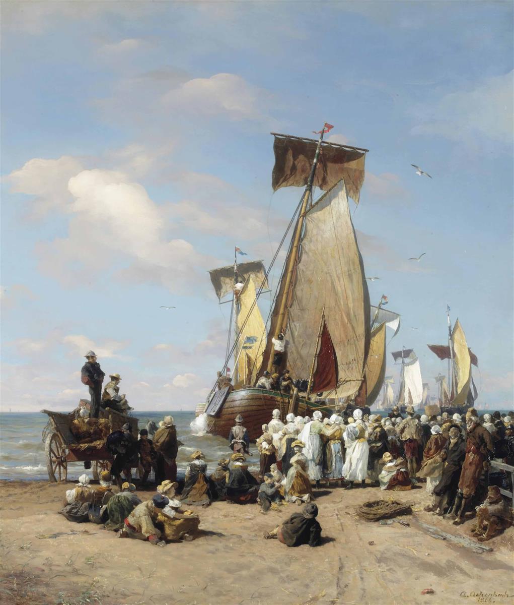 Andreas Achenbach Farewell to the Fleet 1866 Fine Art Print