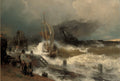 Andreas Achenbach A Fishing Boat and a Steamer in Rough Seas 1869 Fine Art Print
