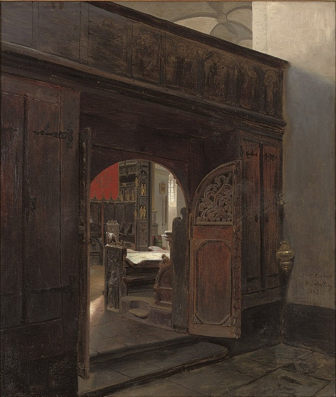 Andreas Achenbach A Church Interior 1862 Fine Art Print