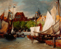 Andreas Achenbach Marché De Poissons À Ostende 1886 Fine Art Print