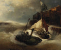 Andreas Achenbach Bundling Forces in Rough Seas 1888 Fine Art Print