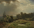 Andreas Achenbach Hilly Landscape With Cloudy Sky 1852 Fine Art Print