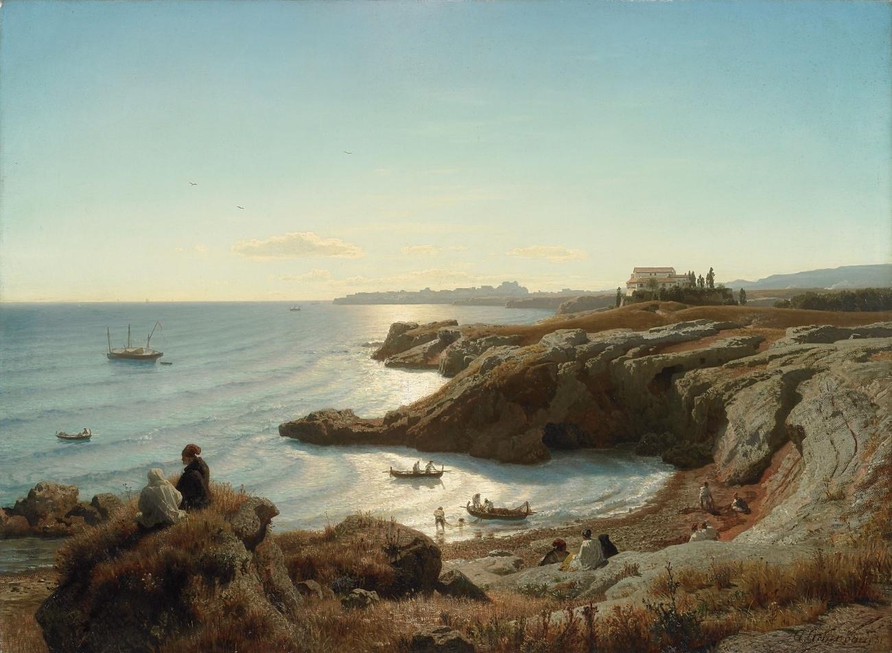 Andreas Achenbach Italian Coast Landscape 1851 Fine Art Print