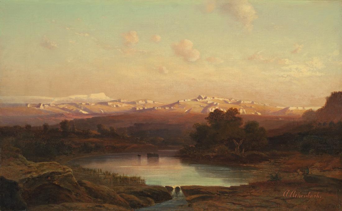 Andreas Achenbach Italian Landscape at Twilight 1850 Fine Art Print
