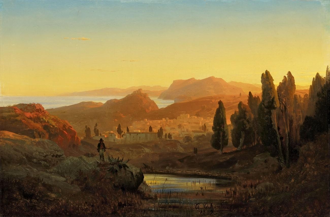 Andreas Achenbach Italian Landscape 1847 Fine Art Print