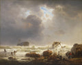 Andreas Achenbach Storm On The Coastline 1846 Fine Art Print