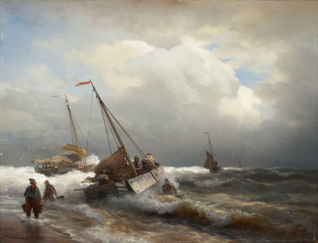Andreas Achenbach Seascape 1863 Fine Art Print