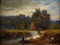 Andreas Achenbach Norwegian Landscape With Angler 1862 Fine Art Print