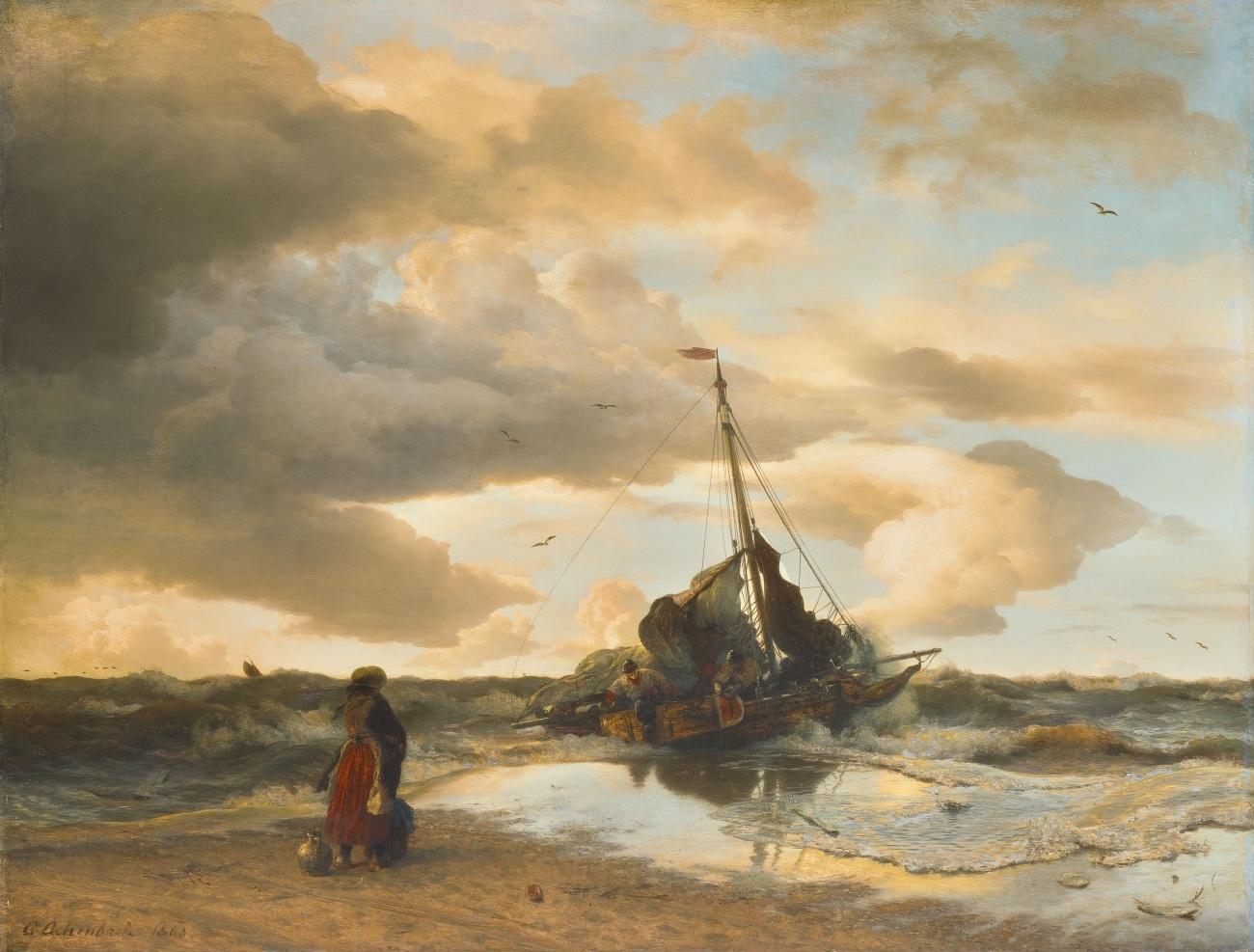 Andreas Achenbach The Return of the Shrimp Fishermen 1863 Fine Art Print