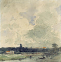 Andreas Achenbach View of Neuss 1865 Fine Art Print